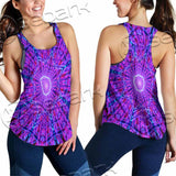 Psychedelic Glowing Abstract Neon Light SED-0997 Women Tank Top