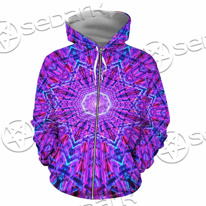 Psychedelic Glowing Abstract Neon Light SED-0997 Hoodie & Zip Hoodie