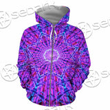 Psychedelic Glowing Abstract Neon Light SED-0997 Hoodie & Zip Hoodie