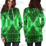 Abstract Psychedelic Corridor Pattern SED-0998 Hoodie Dress