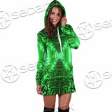 Abstract Psychedelic Corridor Pattern SED-0998 Hoodie Dress