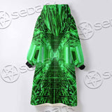 Abstract Psychedelic Corridor Pattern SED-0998 Oversized Sherpa Blanket Hoodie