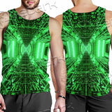 Abstract Psychedelic Corridor Pattern SED-0998 Men Tank-tops