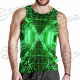 Abstract Psychedelic Corridor Pattern SED-0998 Men Tank-tops