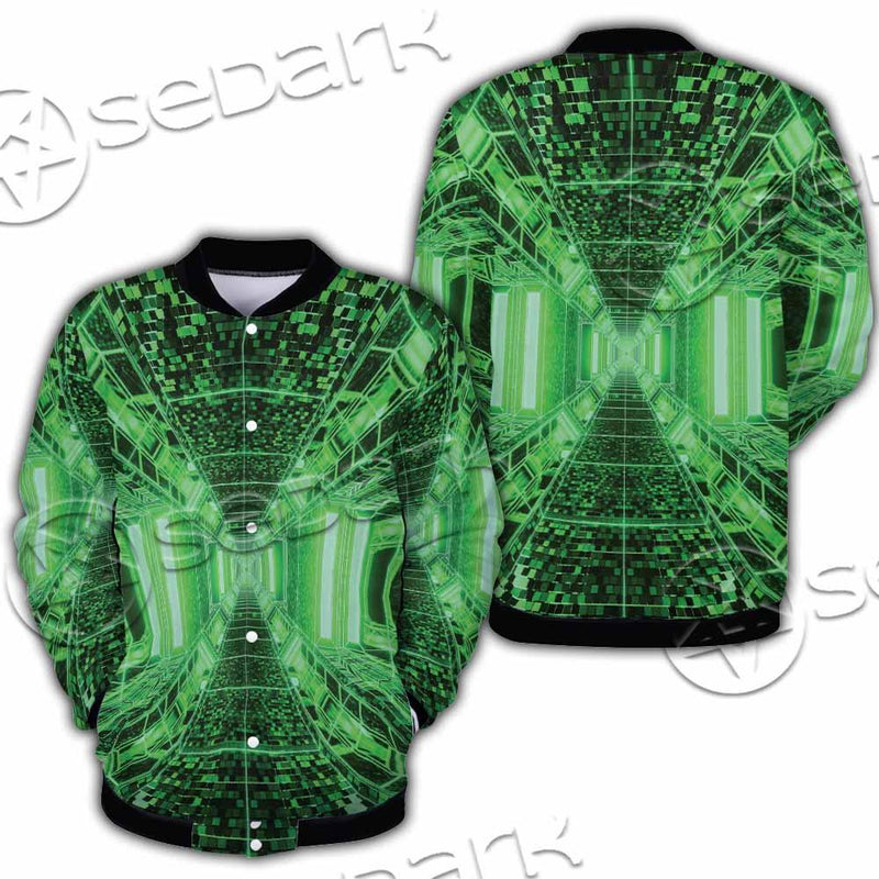 Abstract Psychedelic Corridor Pattern SED-0998 Button Jacket