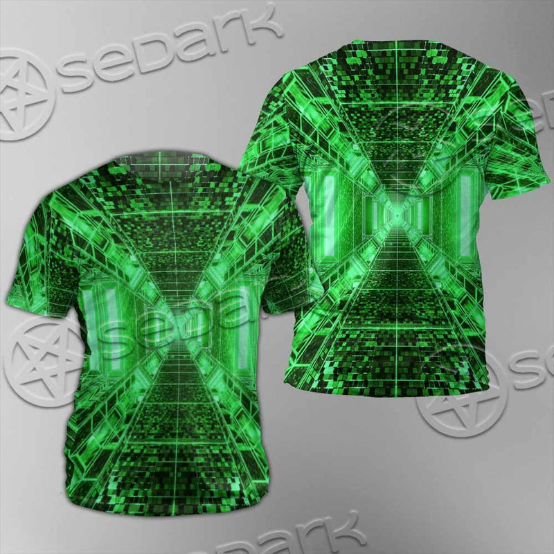 Abstract Psychedelic Corridor Pattern SED-0998 Unisex T-shirt