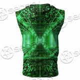 Abstract Psychedelic Corridor Pattern SED-0998 Zip Sleeveless Hoodie