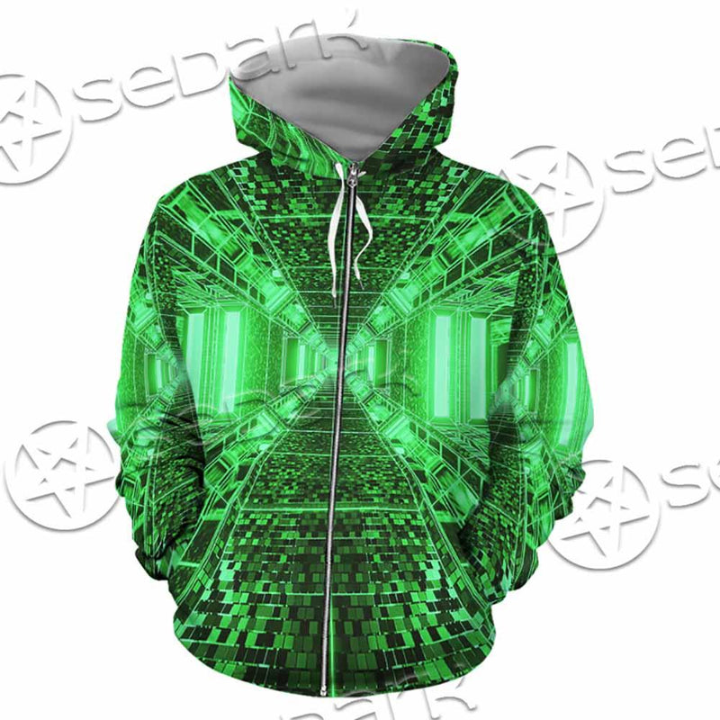 Abstract Psychedelic Corridor Pattern SED-0998 Hoodie & Zip Hoodie