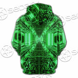 Abstract Psychedelic Corridor Pattern SED-0998 Hoodie & Zip Hoodie Raglan