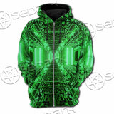 Abstract Psychedelic Corridor Pattern SED-0998 Hoodie & Zip Hoodie Raglan