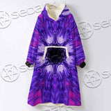 Cosmic With Purple Laser Lights SED-0999 Oversized Sherpa Blanket Hoodie
