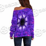 Cosmic With Purple Laser Lights SED-0999 Off Shoulder Sweaters