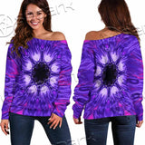 Cosmic With Purple Laser Lights SED-0999 Off Shoulder Sweaters
