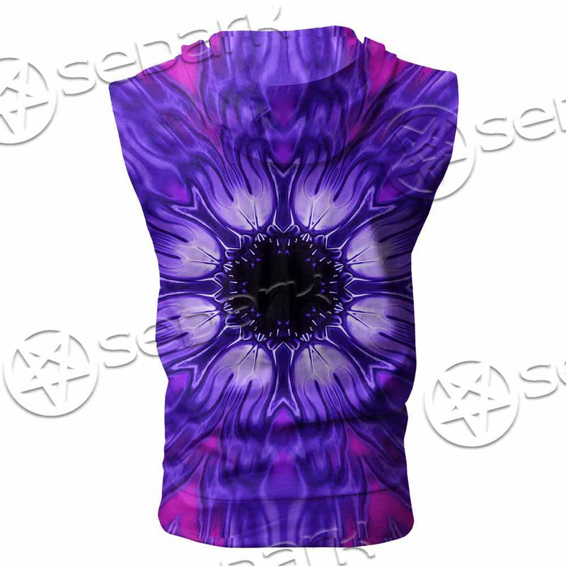 Cosmic With Purple Laser Lights SED-0999 Zip Sleeveless Hoodie