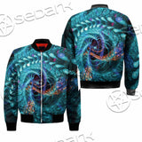Fractal Colored Abstract Round Curves And Lines SED-1000 Jacket
