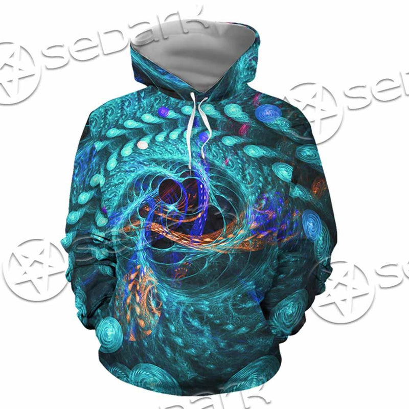 Fractal Colored Abstract Round Curves And Lines SED-1000 Hoodie & Zip Hoodie