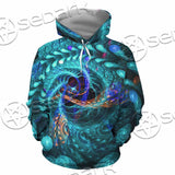 Fractal Colored Abstract Round Curves And Lines SED-1000 Hoodie & Zip Hoodie