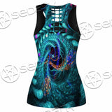 Fractal Colored Abstract Round Curves And Lines SED-1000 Women Tank Top