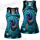 Fractal Colored Abstract Round Curves And Lines SED-1000 Women Tank Top