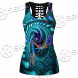 Fractal Colored Abstract Round Curves And Lines SED-1000 Women Tank Top