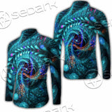 Fractal Colored Abstract Round Curves And Lines SED-1000 Shirt Allover