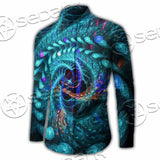 Fractal Colored Abstract Round Curves And Lines SED-1000 Shirt Allover