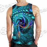 Fractal Colored Abstract Round Curves And Lines SED-1000 Men Tank-tops