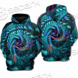 Fractal Colored Abstract Round Curves And Lines SED-1000 Hoodie & Zip Hoodie Raglan