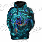 Fractal Colored Abstract Round Curves And Lines SED-1000 Hoodie & Zip Hoodie Raglan