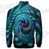Fractal Colored Abstract Round Curves And Lines SED-1000 Jacket