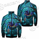 Fractal Colored Abstract Round Curves And Lines SED-1000 Jacket