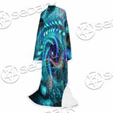 Fractal Colored Abstract Round Curves And Lines SED-1000 Sleeved Blanket