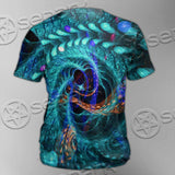 Fractal Colored Abstract Round Curves And Lines SED-1000 Unisex T-shirt