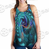 Fractal Colored Abstract Round Curves And Lines SED-1000 Women Tank Top