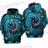 Fractal Colored Abstract Round Curves And Lines SED-1000 Hoodie & Zip Hoodie Raglan