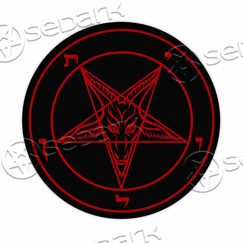 Bloody Sigil Of Baphomet SED-1001 Round Carpet