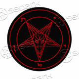 Bloody Sigil Of Baphomet SED-1001 Round Carpet