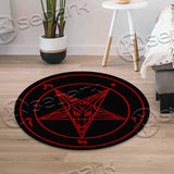 Bloody Sigil Of Baphomet SED-1001 Round Carpet