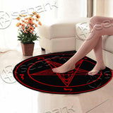 Bloody Sigil Of Baphomet SED-1001 Round Carpet