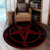 Bloody Sigil Of Baphomet SED-1001 Round Carpet