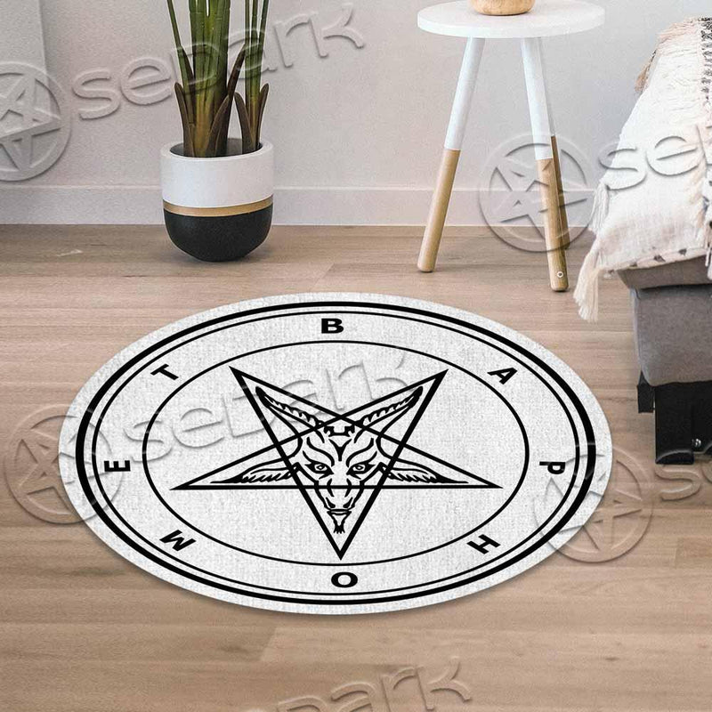 The Satanic Rituals Witch Pentagram Satanism SED-1004 Round Carpet