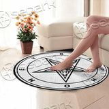 The Satanic Rituals Witch Pentagram Satanism SED-1004 Round Carpet