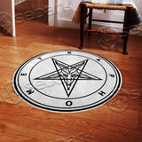 The Satanic Rituals Witch Pentagram Satanism SED-1004 Round Carpet