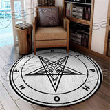 The Satanic Rituals Witch Pentagram Satanism SED-1004 Round Carpet