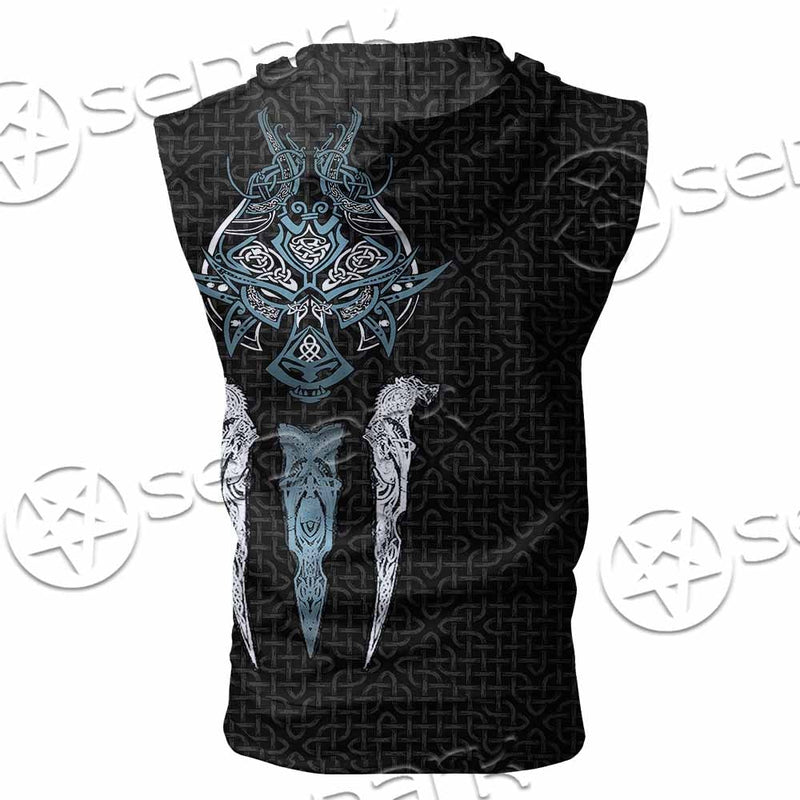 Viking Fenrir Wolf SED-1009 Zip Sleeveless Hoodie