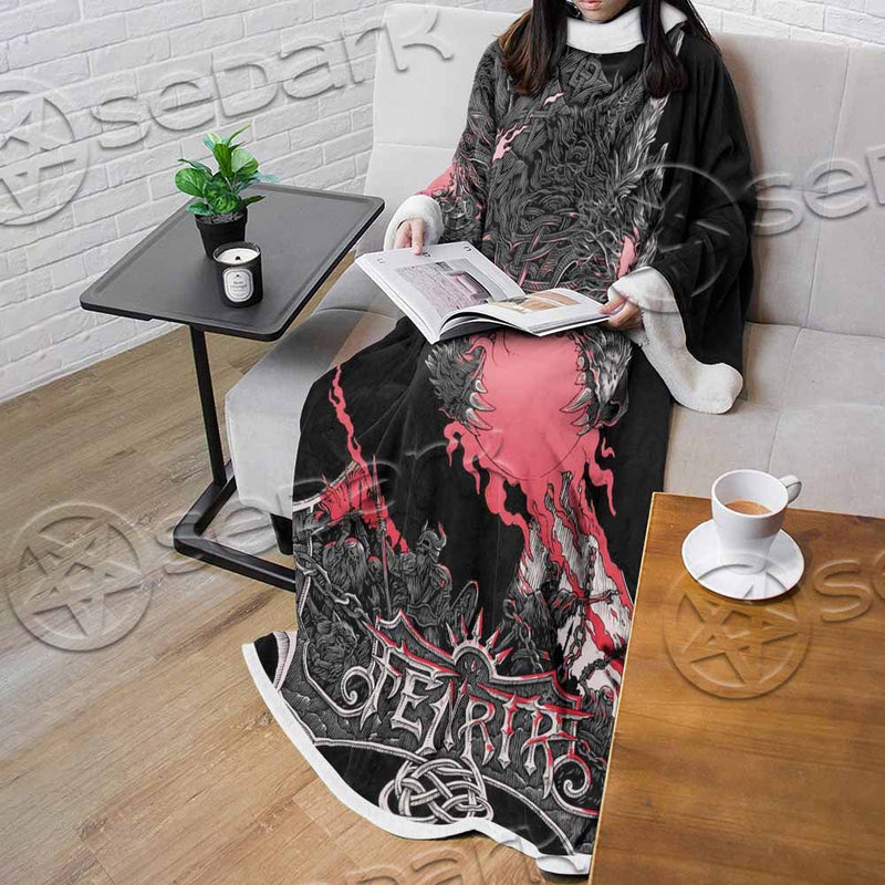 Fenrir Norse Wolf In Nordic Mythology SED-1010 Sleeved Blanket