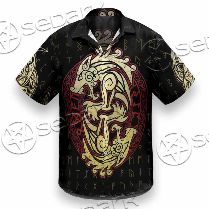 Viking Dragon Norse Mythology Valknut Nordic SED-1011 Shirt Allover