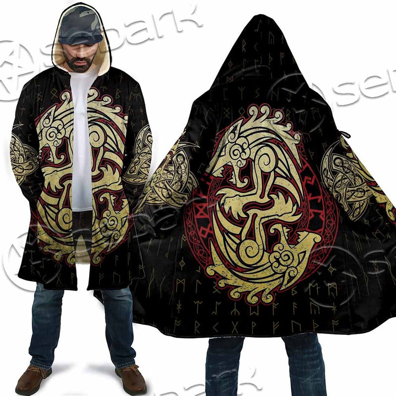 Viking Dragon Norse Mythology Valknut Nordic SED-1011 Cloak