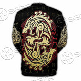 Viking Dragon Norse Mythology Valknut Nordic SED-1011 Button Jacket