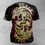 Viking Dragon Norse Mythology Valknut Nordic SED-1011 Unisex T-shirt